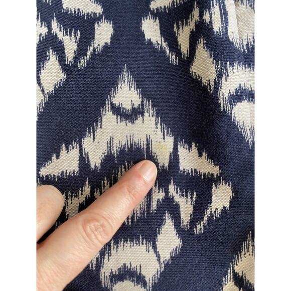 Talbots Dress 10 Navy Blue Ikat Prink Sleeveless Sheath Business Career Wedding - Picture 8 of 9